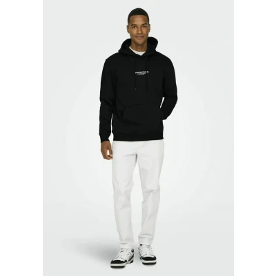 Afbeelding van Only &amp; Sons Curated Hoodie, Heren, Maat: XS, Black