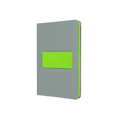Afbeelding van Notitieboek Linescape Neo A5 l.grijs/lime lijn 176pag 80gr HC
