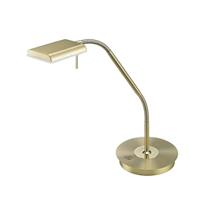 Afbeelding van Trio Leuchten LED tafellamp 520910108 Bergamo, metaal messing mat, 12 Watt LED, sensor dimmer