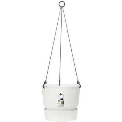 Afbeelding van Greenville hangschaal 24 bloempot wit buiten dia. 23,9 x h 20,3 cm elho