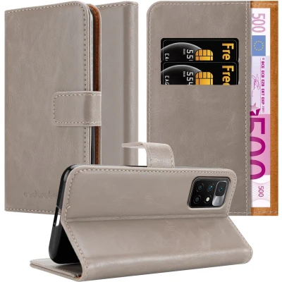 Afbeelding van Cadorabo Hoesje geschikt voor Xiaomi RedMi 10 in CAPPUCCINO BRUIN Beschermhoes met magnetische sluiting, standfunctie en kaartvakje Book Case Cover Etui