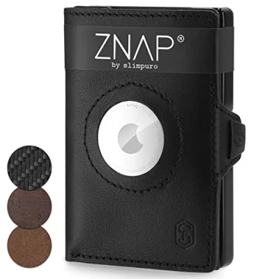 Afbeelding van Airtag Wallet Portemonnee, Portefeuille, Geldclip, Kaartenhouder 12 Kaarten, Bruin