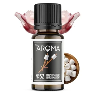 Afbeelding van myAROMA, nr. 52 (marshmallow, 10 ml), zuiver natuurlijk aroma, smaakdruppels voor water en cocktails, levensmiddelaroma koken bakken, suikervrij