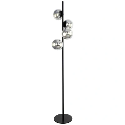 Afbeelding van ECO Light ALTAIR 9540 PT 4 SI Staande LED verlichting vast ingebouwd 40 W Rookzilver, Zwart