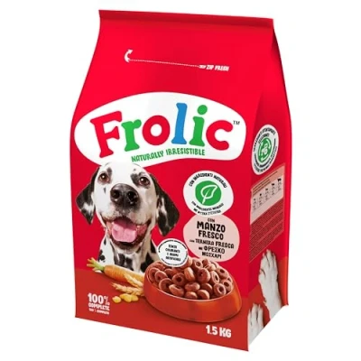 Afbeelding van Frolic Complete droogvoer voor honden, met rundvlees, wortels en granen, 4 zakken à 1,5 kg