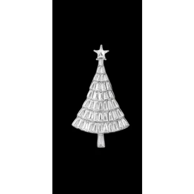Afbeelding van Broche Kerstboom Strass Zilverkleurig ( 6.7 x 3.8 cm )