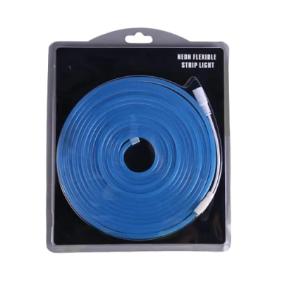 Afbeelding van Jandei Flexibele neon led lichtstrip 12V, 5M 6x12mm 120 leds/meter. Knip elke 2,5 cm af. Decoratie voor binnen en buiten, perfect thuis, zakelijk, borden... (Elektrisch Blauw)