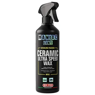 Afbeelding van Ma Fra Maniac Car Detailing Line, Ceramic Ultra Speed Wax, hydrofobe premium wax met SiO2, spray afdichting, creëert een zelfreinigend beschermend schild, 500 ml