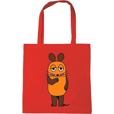 Afbeelding van LOGOSHIRT Die Sendung mit der Maus De Shopper Tote rood Gelicentieerd origineel ontwerp