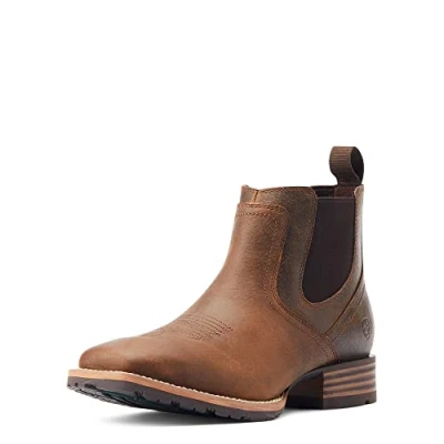 Afbeelding van ARIAT Hybrid Low Boy heren volnerf lederen westerse enkellaars (bruin, VK, Oude Aarde, 42 EU