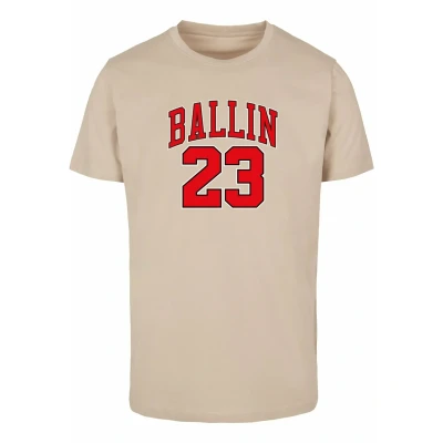 Afbeelding van Mister Tee Ballin 23 Tshirt print, Heren, Maat: Medium, Sand