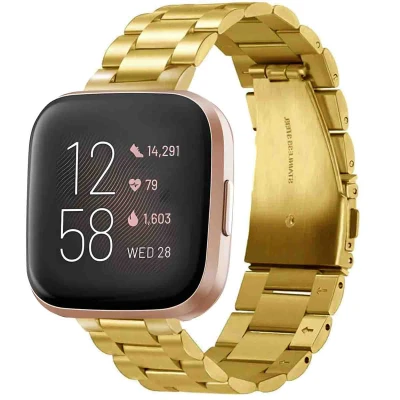 Afbeelding van Stalen bandje voor de Fitbit Versa / 2 Lite Goud iMoshion Staal