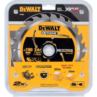 Afbeelding van DeWalt Accessoires DT99562 XR Cirkelzaagblad 190x30mm 24 tands QZ