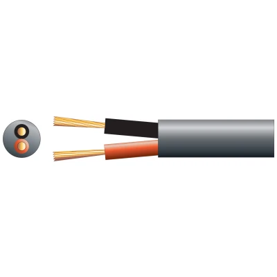 Afbeelding van Mercury Heavy Duty dubbel geïsoleerde 100V lijn luidsprekerkabel 2 x 45 strengen zwart 25 m