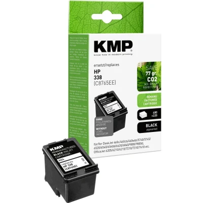 Afbeelding van KMP Inktcartridge vervangt HP 338, C8765EE Compatibel Zwart H24 1022,4338