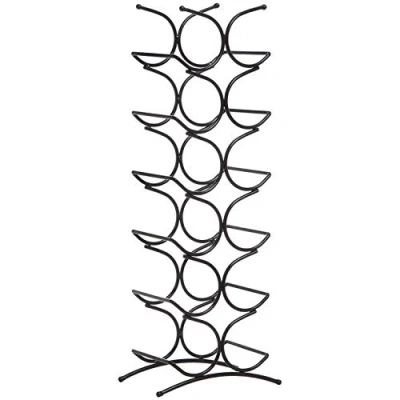 Afbeelding van Amazon Basics Wijnrek voor 12 flessen, zwart, 24,9 x 16 67,8 cm
