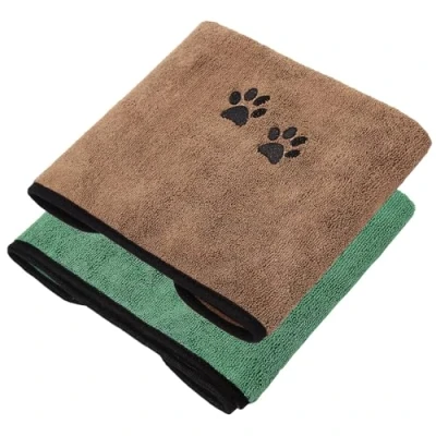 Afbeelding van TAIYUNWEI sneldrogende handdoek voor honden, 2 stuks, badhanddoek, microvezel super absorberende huisdierhanddoek, handdoeken huisdieren, hondenhanddoeken kleine en middelgrote
