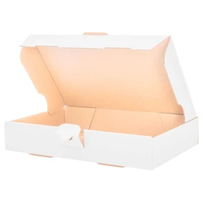 Afbeelding van verpacking 100 maxi postdozen, verzenddozen, vouwdozen, maxibrief, 240 x 160 45 mm, wit, MB 3