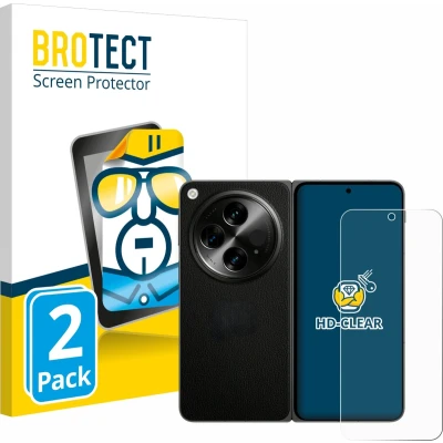 Afbeelding van BROTECT Screenprotector voor OnePlus Open (case friendly) Folie Beschermfolie transparant (2 Stuks)