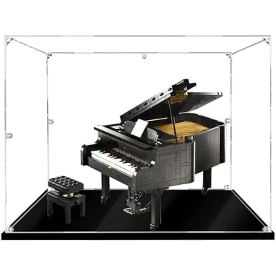 Afbeelding van Acryl Display Case Voor Lego 21323, Stofdicht Clear Box Showcase 21323 Grand Piano (NIET Inbegrepen Het Model)(3mm)