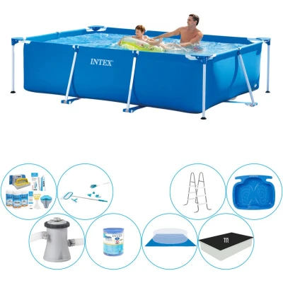 Afbeelding van Intex Frame Pool Rechthoekig 260x160x65 cm Deluxe Zwembad Deal