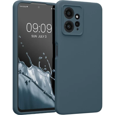 Afbeelding van kwmobile telefoonhoesje geschikt voor Xiaomi Redmi Note 12 (4G) TPU backcover met siliconen coating Smartphone case in leisteen