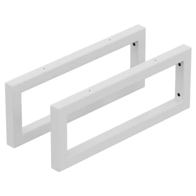 Afbeelding van JYiuog Wastafelhouder, wastafelstandaard, wandmontage, plankhouder van metaal, consoledrager voor wastafels, veelzijdige wandhouders (wit, 40 cm, 2 stuks)