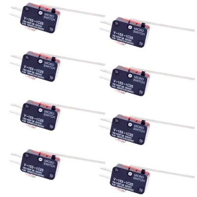 Afbeelding van CESFONJER Micro Running Enhancer Lange Rechte Scharniere Arm, Microschakelaar V 153 1C25 SPDT Hendel 20A 250VAC (8 stuks)