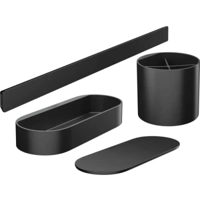 Afbeelding van hansgrohe wallstoris bundelsetset badkamer mat zwart 27968670