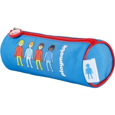 Afbeelding van DOHE rond etui met ritssluiting, officieel gelicentieerd product, robuust polyester, 21 x 7,5 cm, schoolmateriaal, Blauw, 21x7,5 playmobil core