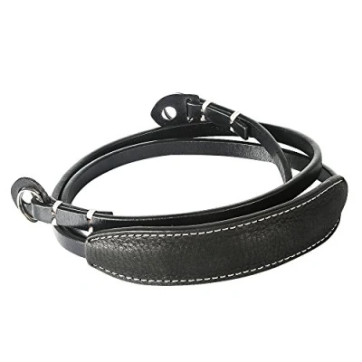 Afbeelding van CANPIS Echt lederen camerariem snelsluiting, CP005 vintage camera schouderriem hals riem voor Nikon Canon Sony Pentax Leica Olympus Fuji alle DSLR (zwart)