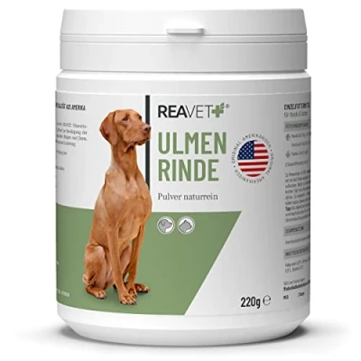 Afbeelding van ReaVET Zuivere Iepenschors voor Honden &amp; Katten Snel en effectief verzachtend bij verteringsproblemen Weldaad de maag‎ 220g