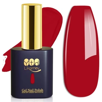 Afbeelding van YTD Likomey UV Gel Nagellak,15ml Rood Hoge Kleurweergave Salon Manicure Polish