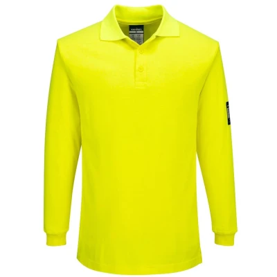Afbeelding van Modaflame Vlamvertragend Poloshirt met lange mouw maat XL, Yellow