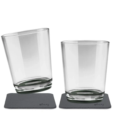 Afbeelding van Silwy Reusable Magnetische Drinkglazen 0,25L (set a 2) Pearl Grey