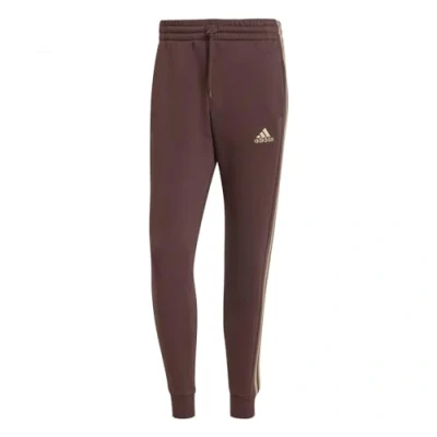 Afbeelding van adidas Heren Essentials Fleece Tapered Manchet 3 Stripes Broek, XXL