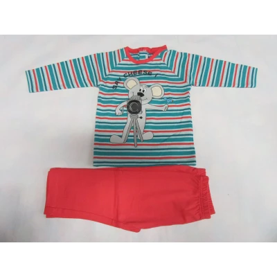 Afbeelding van Wiplala Jen&amp; James Pyjama Katoen Jongen Rood /groen 5 jaar / 110