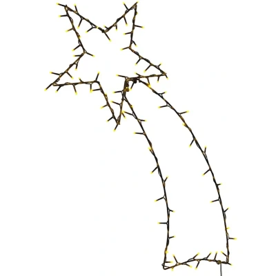 Afbeelding van Kerstverlichting vallende ster silhouet 115 LEDs warm wit