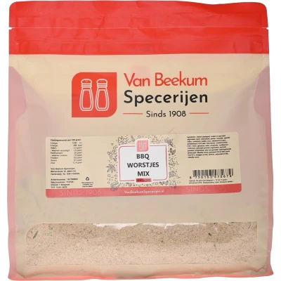 Afbeelding van Van Beekum Specerijen BBQ Worstjes Mix 1 kilo (hersluitbare stazak)