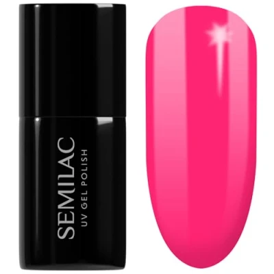 Afbeelding van Semilac Hybride UV Nagellak Rose Tint 517 Neon Pink 7 ml Langdurige en Efficiënte Lak Perfect voor thuis Professionele Manicure Pedicure