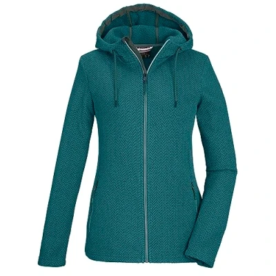 Afbeelding van killtec Dames Gebreid fleecejack/jack met capuchon KOW 2 WMN JCKT, dark aquaverde 36, 39677 000
