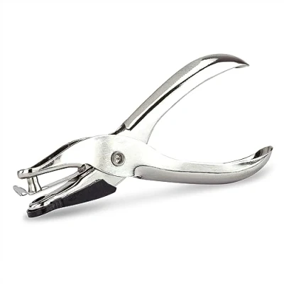 Afbeelding van Rapesco PF25A001 Enkelgaats Perforatietang, 10 Vel Perforatiecapaciteit, Chroom