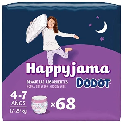 Afbeelding van Dodot HappyJama luiers, 8 12 jaar, 52 stuks Meisje 4 7 años niña (68 Unidades)