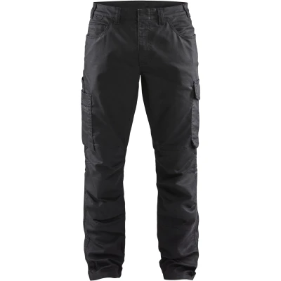 Afbeelding van Blaklader Service werkbroek denim stretch 1439 1141 Zwart/Zwart D88