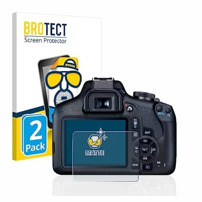 Afbeelding van BROTECT (2 Stuks) Antireflecterende Beschermfolie voor Canon EOS 2000D Anti Glare Screen Protector, Mat, Ontspiegelend