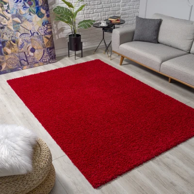 Afbeelding van Shaggy Vloerkleed Rood Hoogpolig 200x290 cm