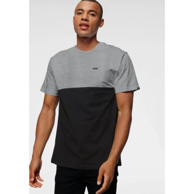 Afbeelding van Vans Colorblock TEE Tshirt print, Heren, Maat: Large, Athletic heather/black