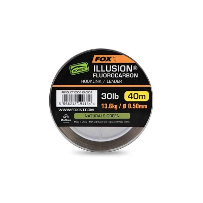Afbeelding van Fox Edges Illusion Fluorocarbon 0.50mm (13.6kg) 40m Naturals Green Karper onderlijn materiaal