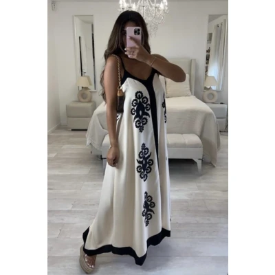 Afbeelding van Maxi jurk, fantasieprint, one size