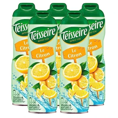 Afbeelding van Teisseire Dranksiroop citroen 600 ml siroop die net zo smaakt als de vrucht (verpakking van 5 stuks)